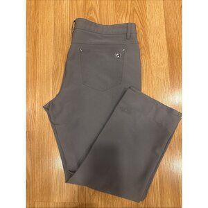 FootJoy FJ Athletic Fit Golf Pants Gray Performance Stretch Men 38X29 Hemmed